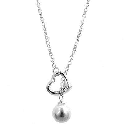 Layered Bezel Rhodium Plated Finish Necklace 144$